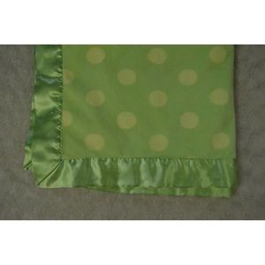 Bearington Baby Collection Green Security Blanket Lovey Yellow Polka Dots Spots